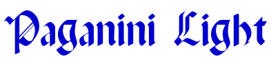 Paganini Light 字体